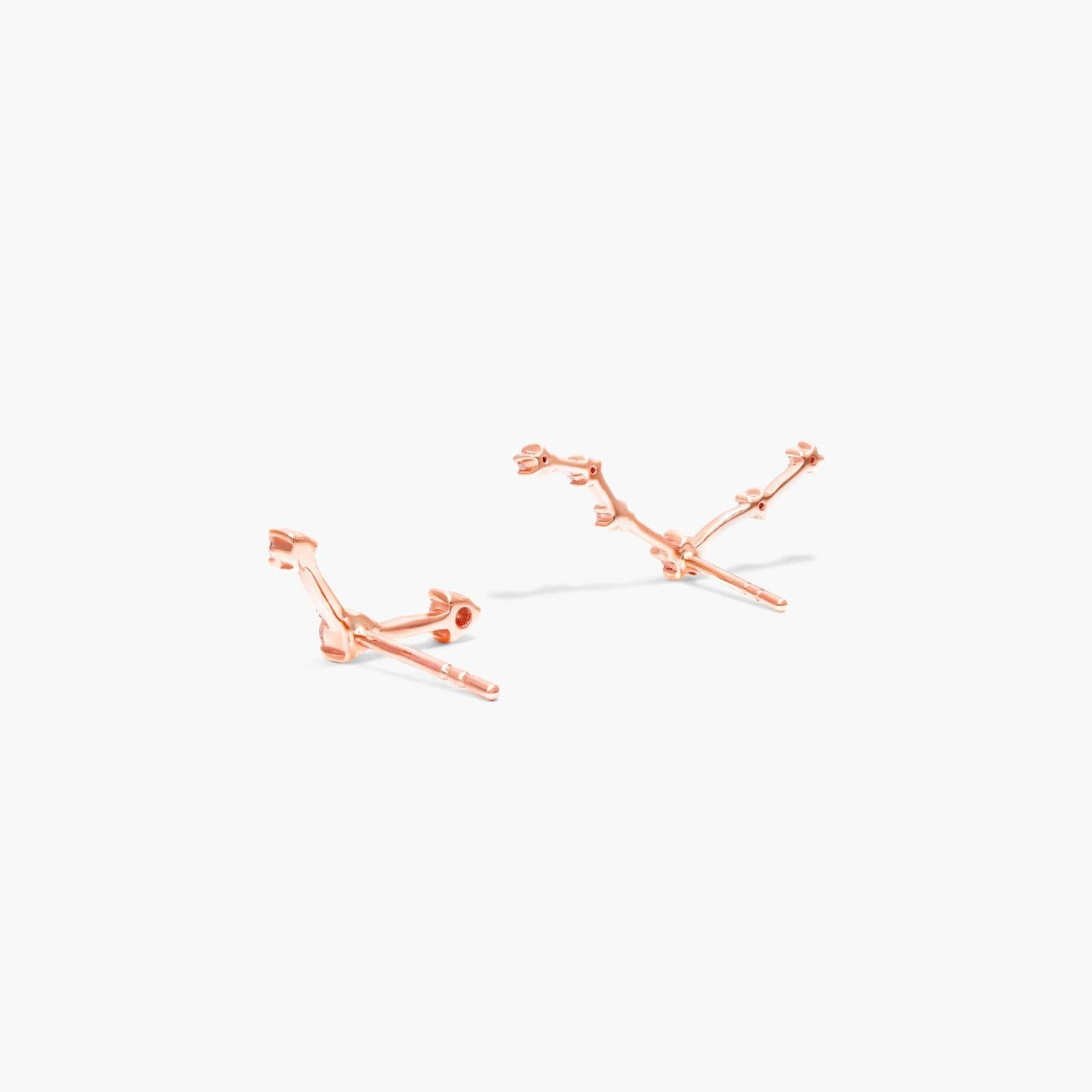 Shop Libra Constellation Lab-Grown Diamond Stud Earrings in 14k Yellow Gold