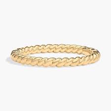 Mini Rope Ring in 14k Yellow Gold
