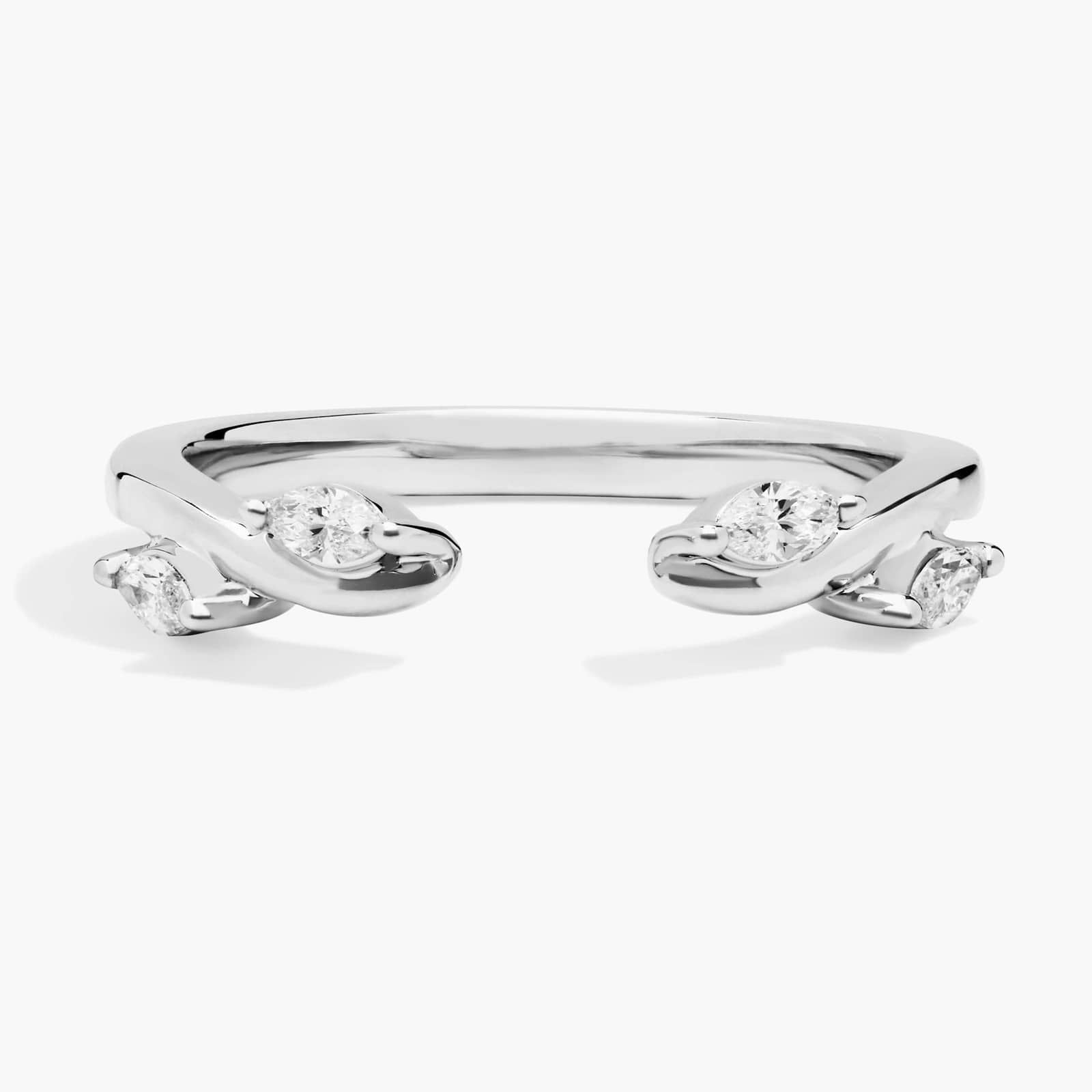 Open Marquise Diamond Ring in Platinum