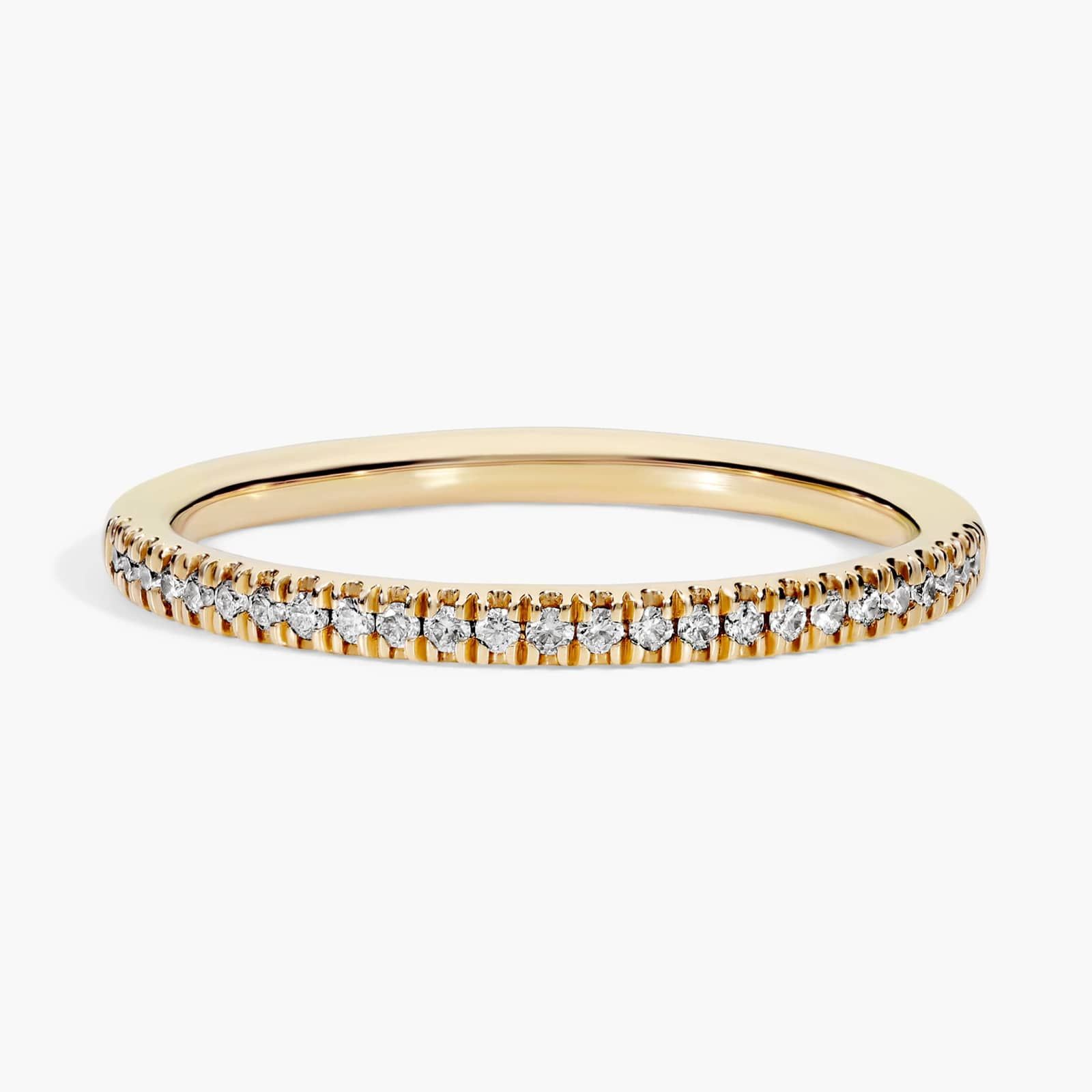 Petite Micropavé Diamond Ring in 14k Yellow Gold