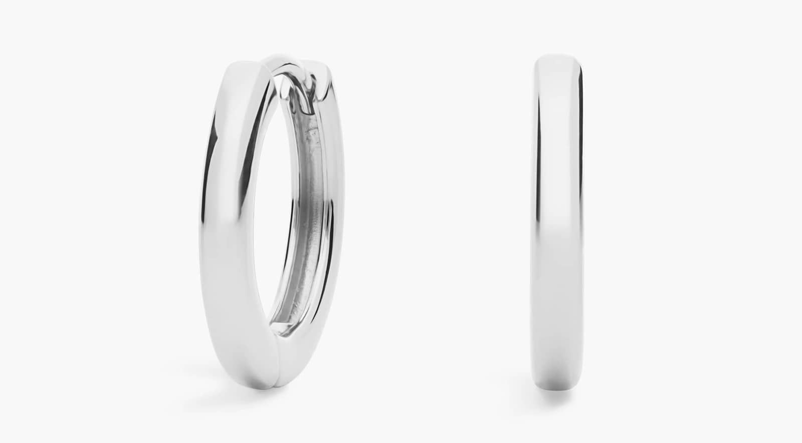 Hinged Hoop Earrings in Sterling Silver