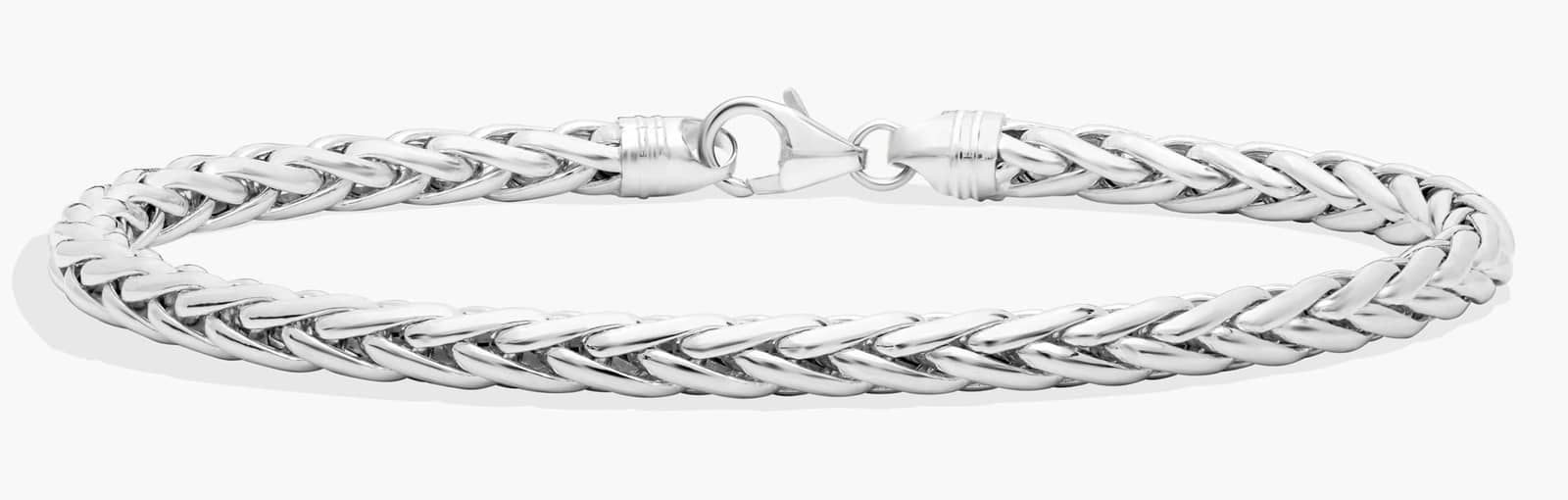 White gold wheat chain
