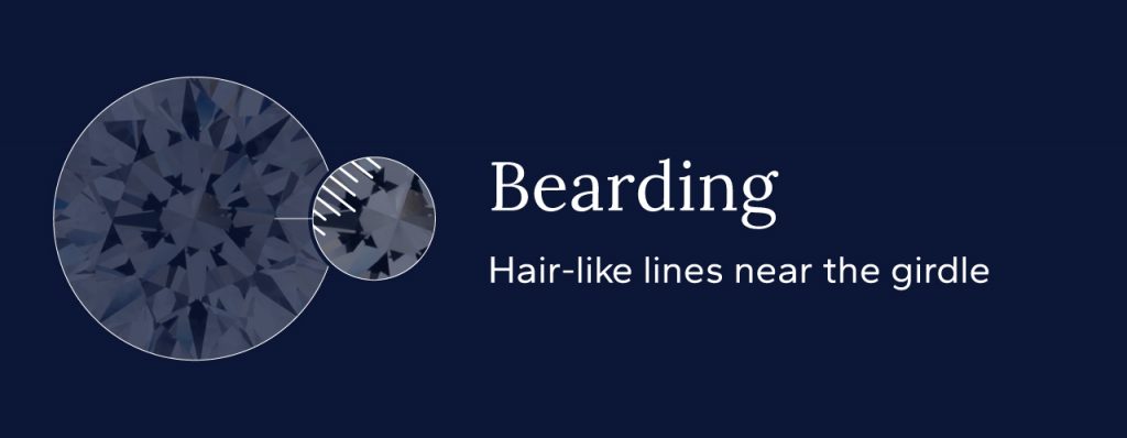 Hair-like lines near the girdle. 