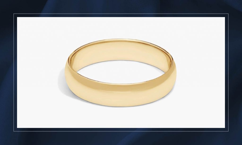 A classic simple Blue Nile wedding band.