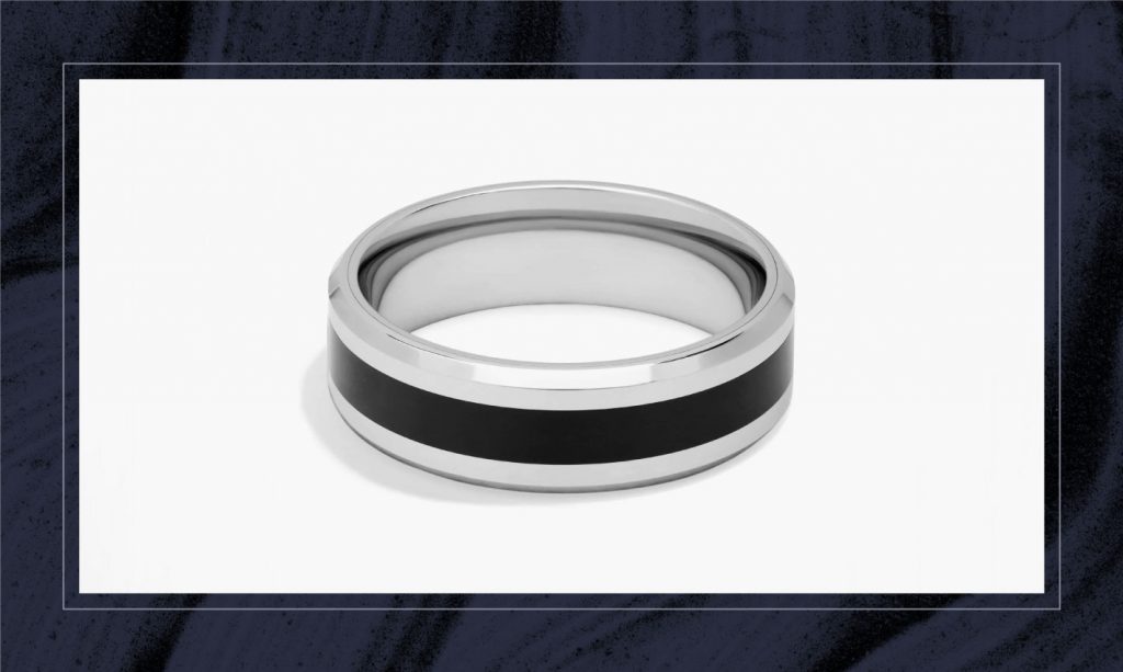 A cobalt men's wedding band.