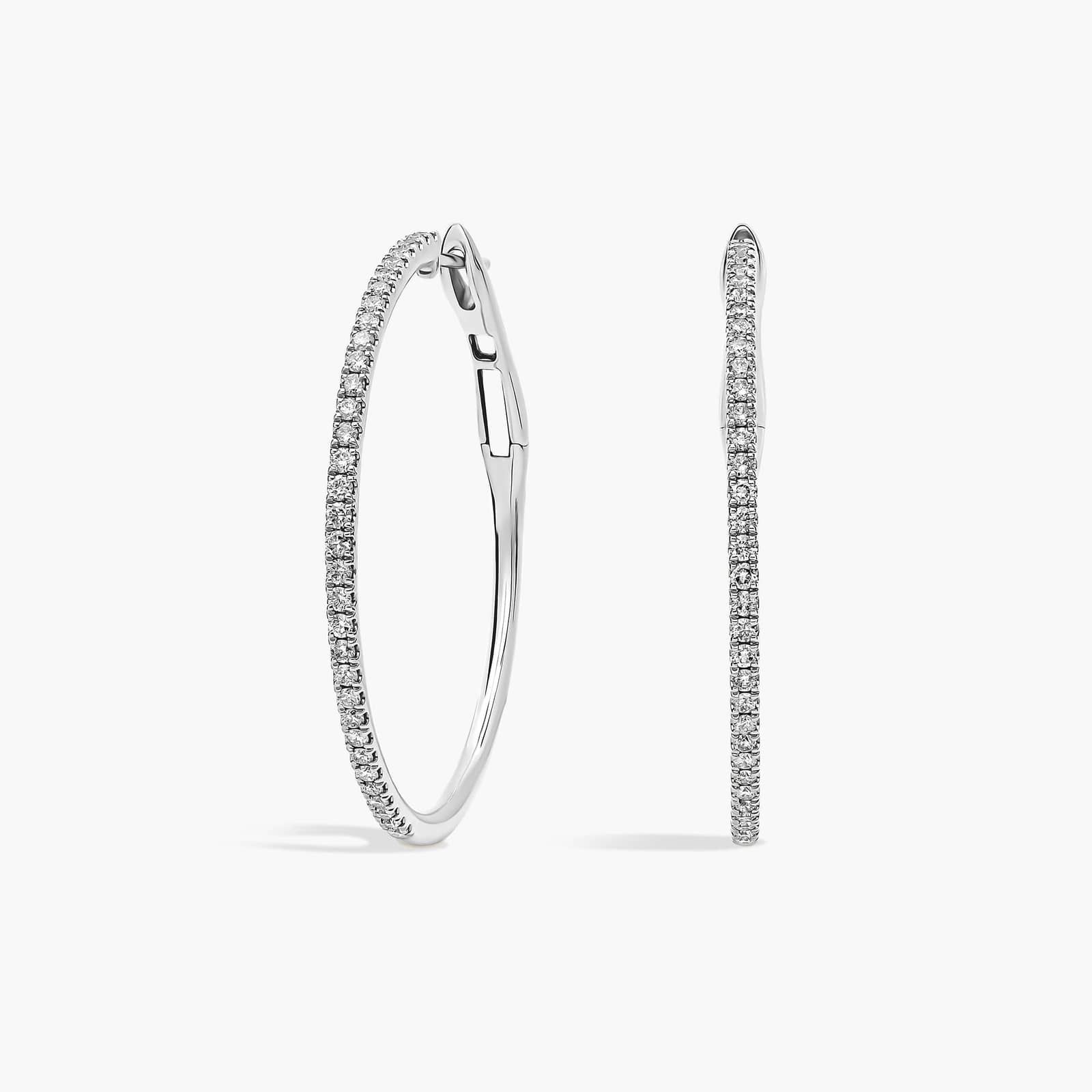 Diamond hoop earrings