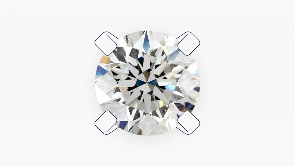 Flat prongs are squared at the head.