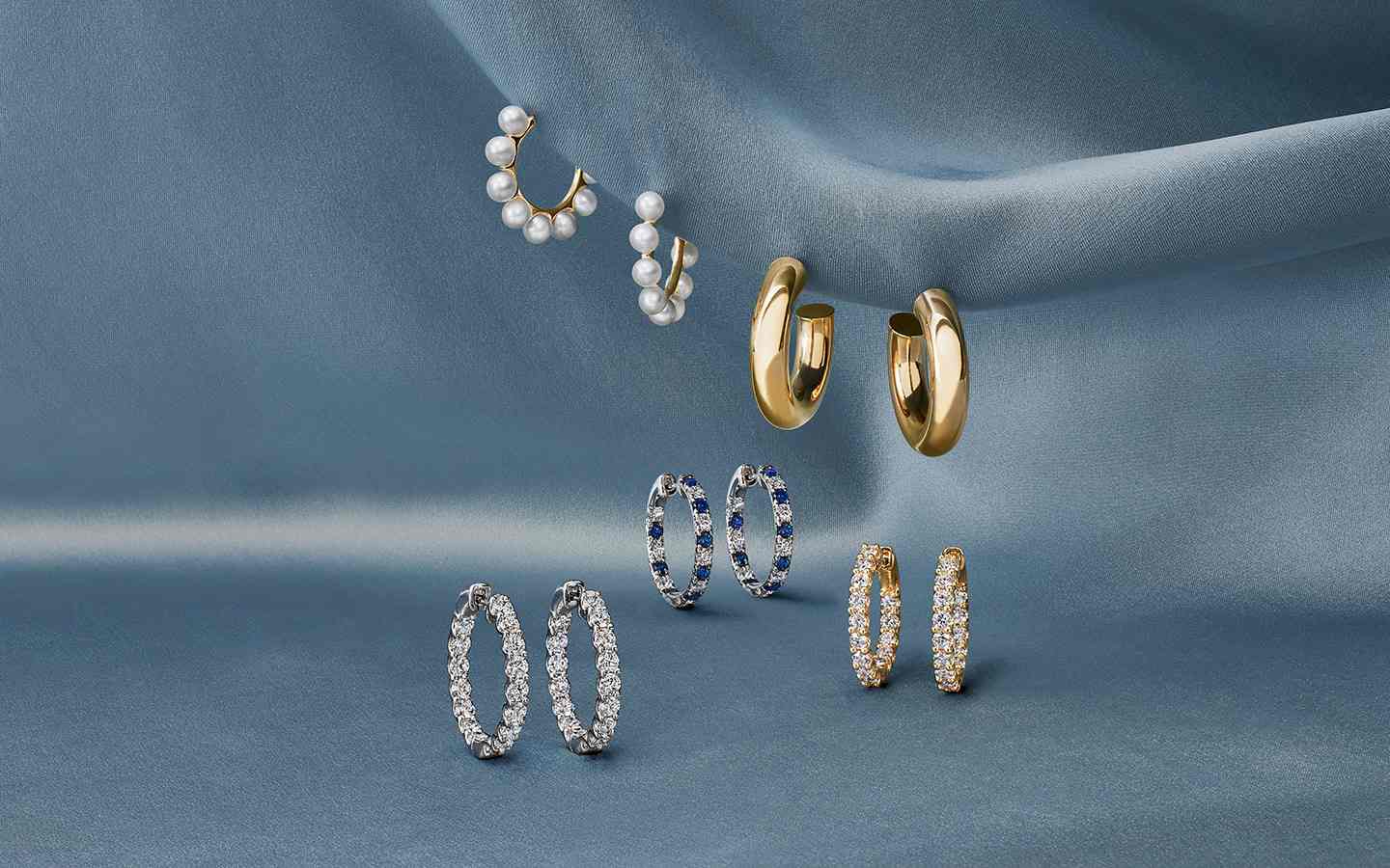 Gemstone and gold hoops and huggies