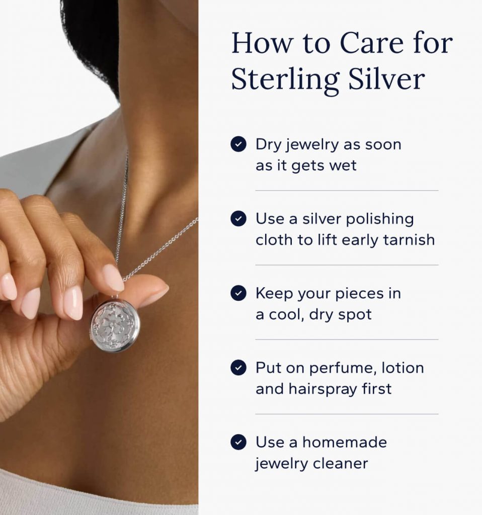 Tips on how to care for sterling silver.