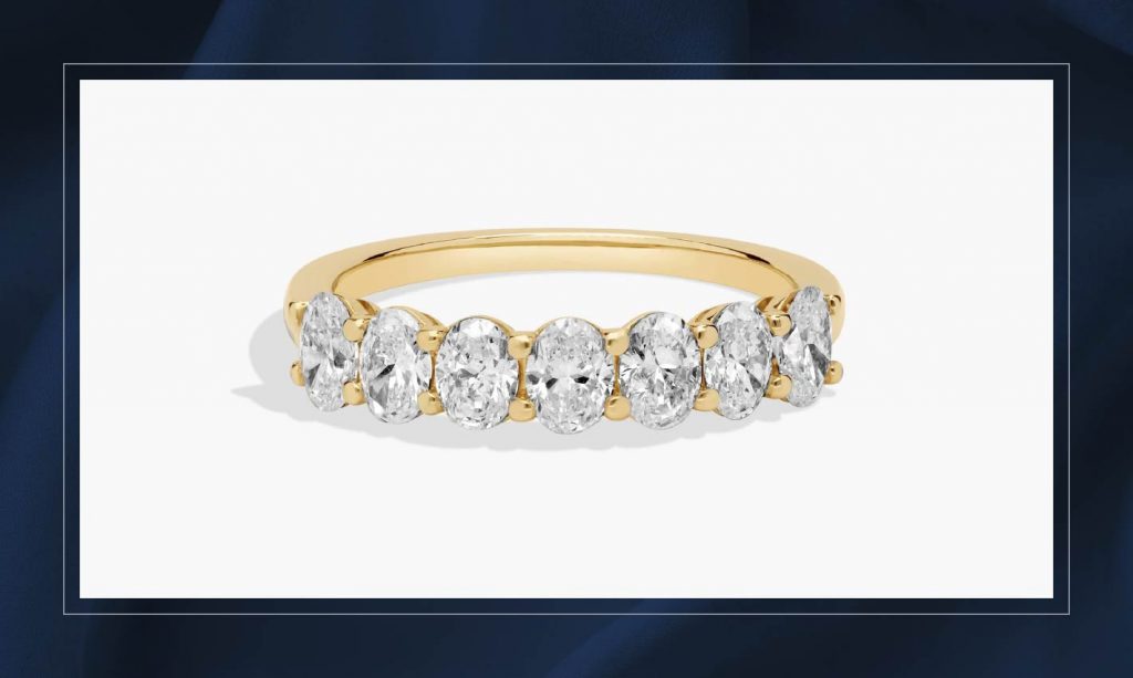 A statement Blue Nile wedding band.