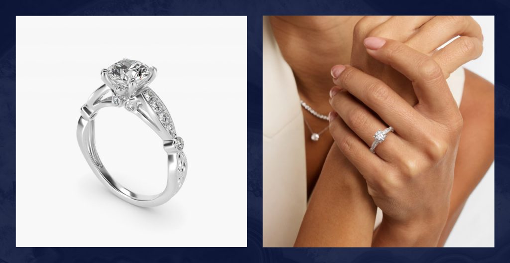 Vintage-inspired cathedral setting.