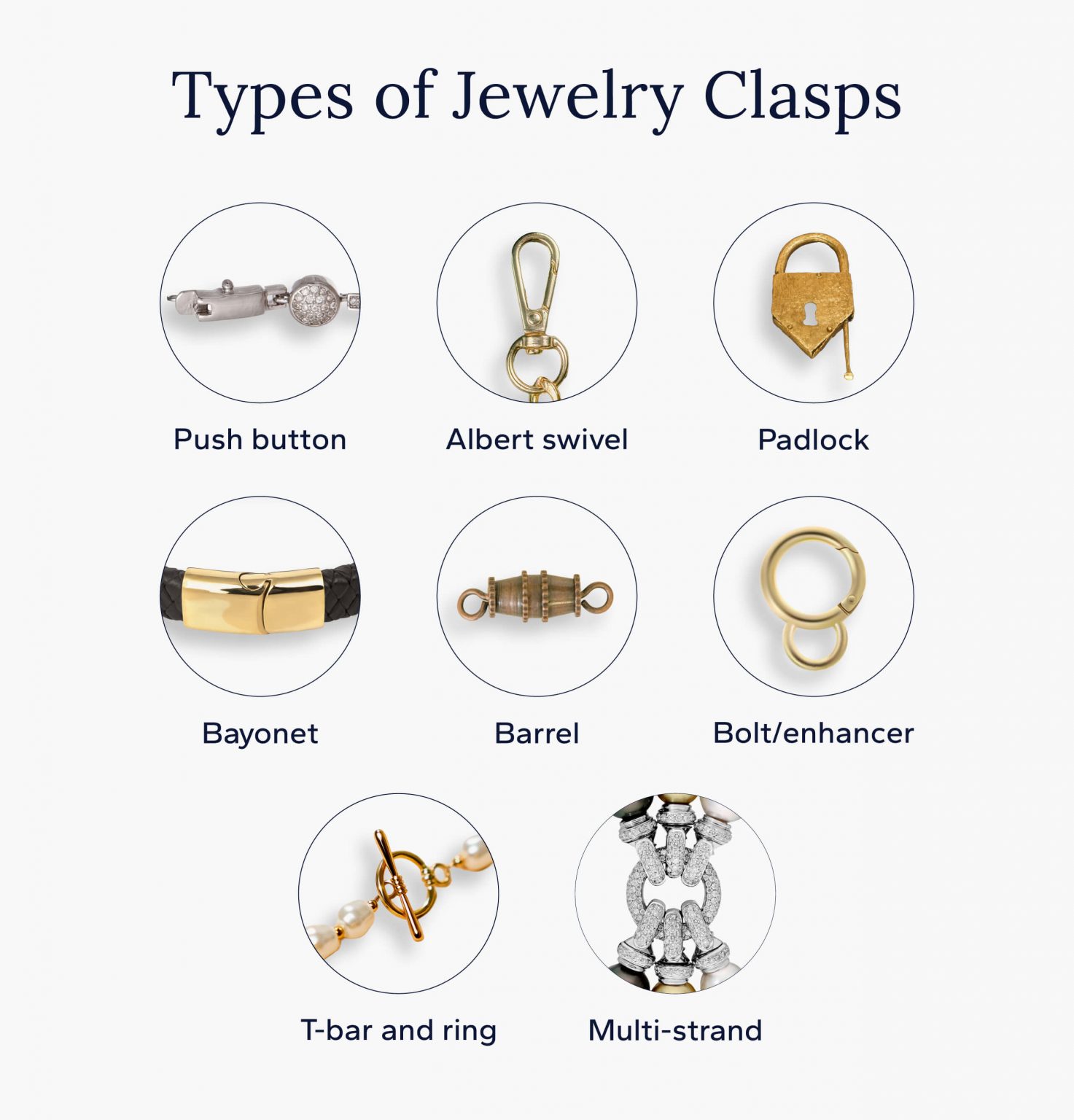 18 Necklace Clasp Types For All Jewelry Styles [Chart]