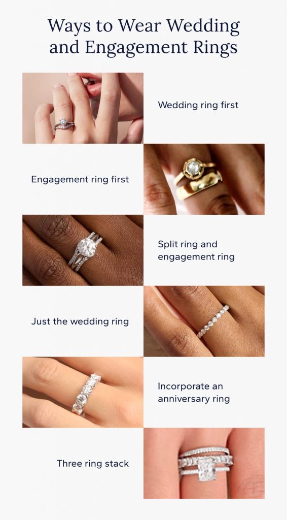 Six different ways to wear your wedding, engagement, and anniversary rings